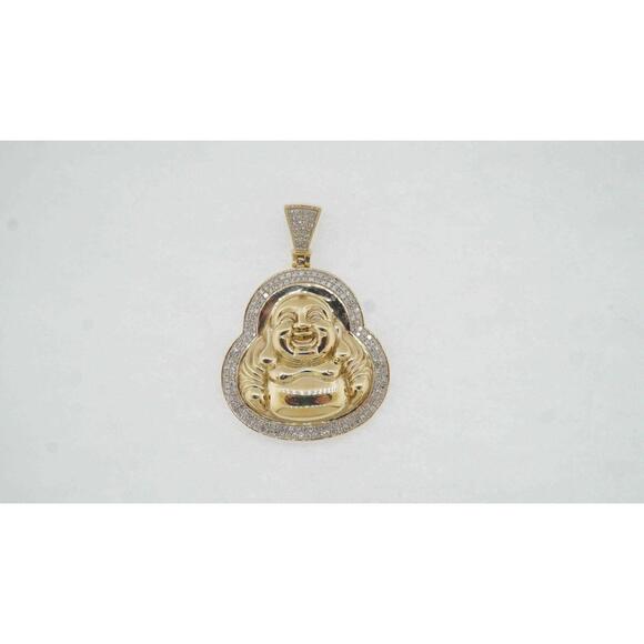 Estate Sale Diamond Pendant 1.50 TCW Vintage Yellow Gold 10k Jewelry